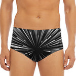 Black And White Hyperspace Print Men's Triangle Swim Briefs