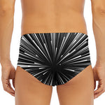 Black And White Hyperspace Print Men's Triangle Swim Briefs