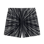 Black And White Hyperspace Print Mesh Shorts