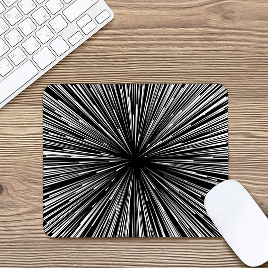 Black And White Hyperspace Print Mouse Pad