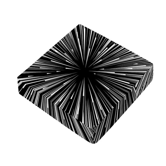 Black And White Hyperspace Print Outdoor Seat Cushion Cover