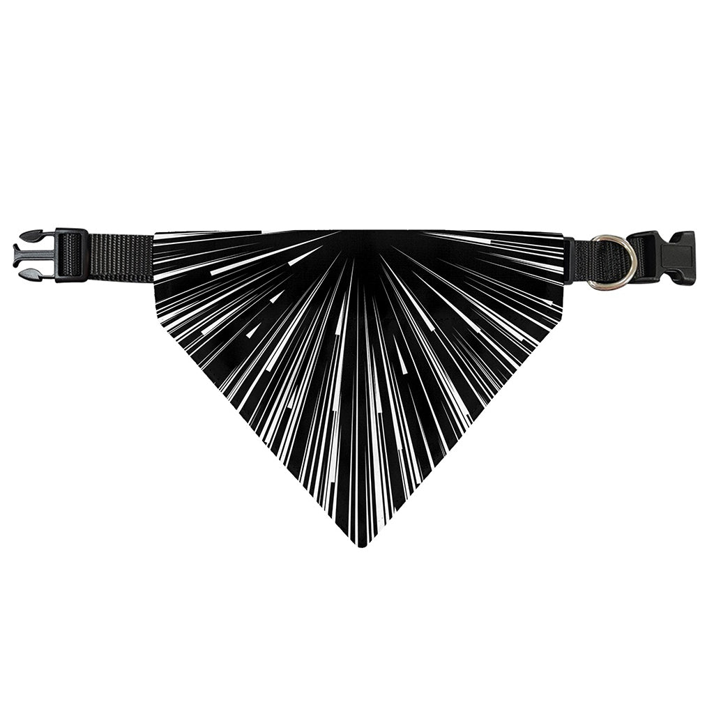 Black And White Hyperspace Print Over The Collar Dog Bandana