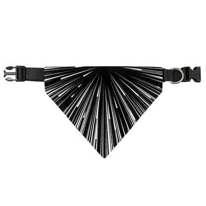 Black And White Hyperspace Print Over The Collar Dog Bandana