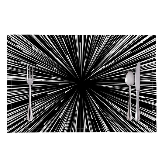 Black And White Hyperspace Print Placemat