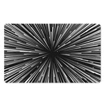 Black And White Hyperspace Print Polyester Doormat