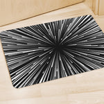 Black And White Hyperspace Print Polyester Doormat