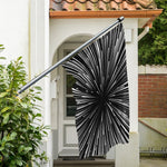 Black And White Hyperspace Print Polyester Flag