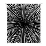 Black And White Hyperspace Print Polyester Shower Curtain