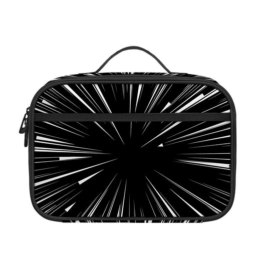 Black And White Hyperspace Print Portable Lunch Bag