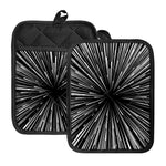 Black And White Hyperspace Print Pot Holders With Pocket