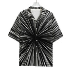 Black And White Hyperspace Print Rayon Hawaiian Shirt