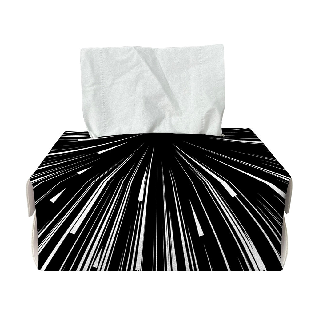 Black And White Hyperspace Print Rectangle Tissue Box Cover