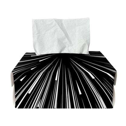 Black And White Hyperspace Print Rectangle Tissue Box Cover