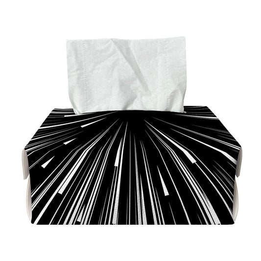 Black And White Hyperspace Print Rectangle Tissue Box Cover