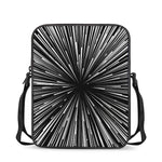 Black And White Hyperspace Print Rectangular Crossbody Bag