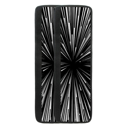 Black And White Hyperspace Print Refrigerator Handle Covers