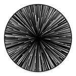 Black And White Hyperspace Print Round Floor Mat