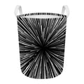 Black And White Hyperspace Print Round Laundry Basket