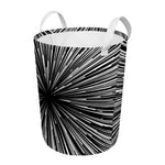 Black And White Hyperspace Print Round Laundry Basket