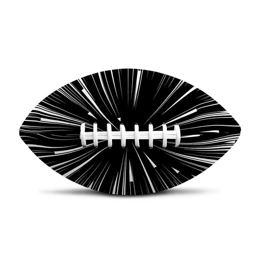 Black And White Hyperspace Print Rugby Ball