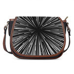 Black And White Hyperspace Print Saddle Bag
