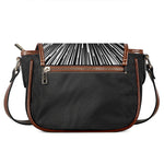 Black And White Hyperspace Print Saddle Bag