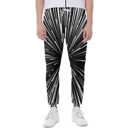 Black And White Hyperspace Print Scuba Joggers