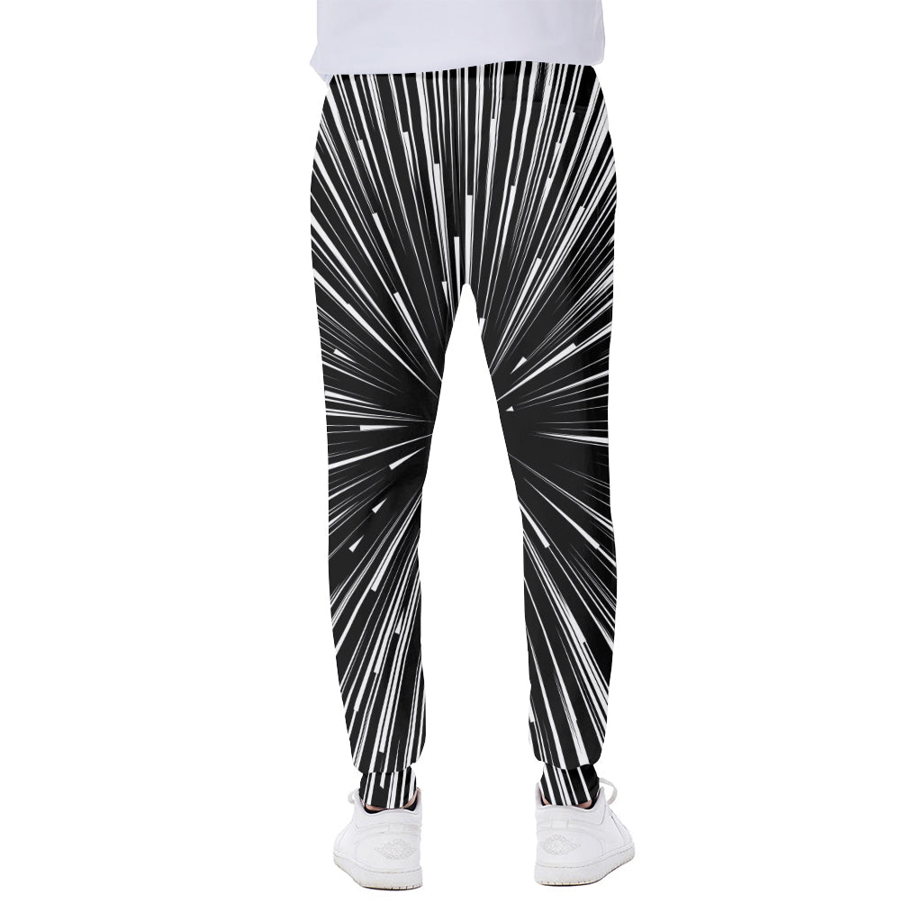 Black And White Hyperspace Print Scuba Joggers