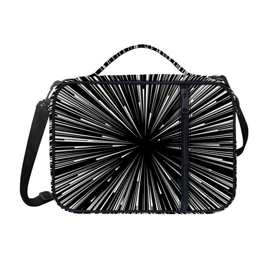 Black And White Hyperspace Print Shoulder Strap Bible Bag