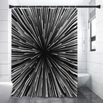 Black And White Hyperspace Print Shower Curtain