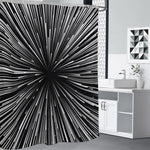 Black And White Hyperspace Print Shower Curtain