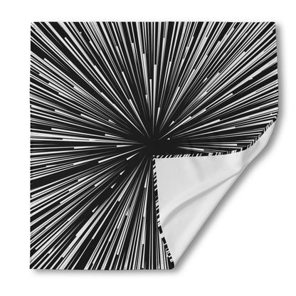Black And White Hyperspace Print Silk Bandana