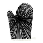 Black And White Hyperspace Print Single Oven Mitt