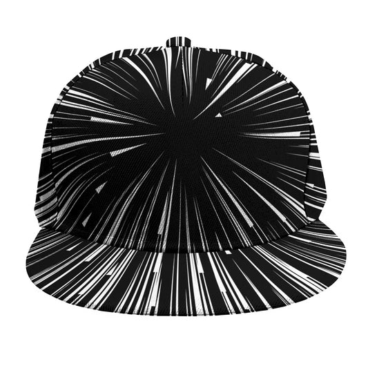 Black And White Hyperspace Print Snapback Cap