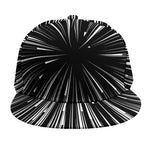 Black And White Hyperspace Print Snapback Cap