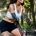Black And White Hyperspace Print Sun Protection Arm Sleeves