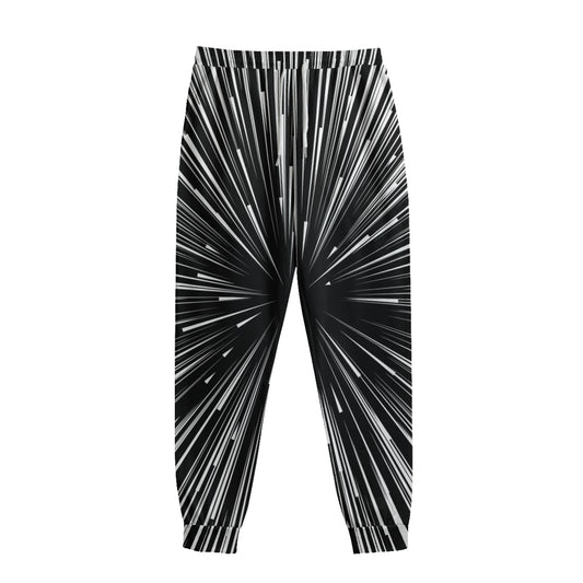 Black And White Hyperspace Print Sweatpants