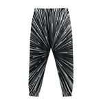 Black And White Hyperspace Print Sweatpants