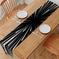 Black And White Hyperspace Print Table Runner