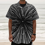 Black And White Hyperspace Print Textured Short Sleeve Shirt