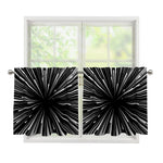 Black And White Hyperspace Print Tier Curtains