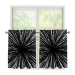 Black And White Hyperspace Print Tier Curtains