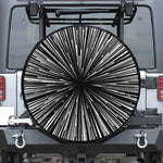 Black And White Hyperspace Print Tire Cover