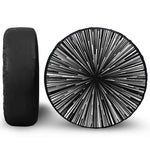 Black And White Hyperspace Print Tire Cover