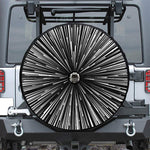 Black And White Hyperspace Print Tire Cover With Camera Hole