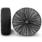 Black And White Hyperspace Print Tire Cover With Camera Hole