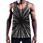 Black And White Hyperspace Print Training Tank Top