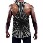 Black And White Hyperspace Print Training Tank Top