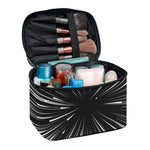 Black And White Hyperspace Print Travel Makeup Bag