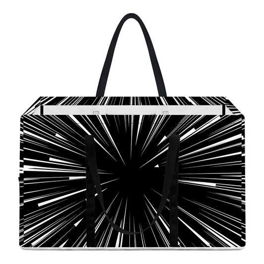 Black And White Hyperspace Print Utility Tote Bag